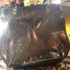Silver metallic Michael Kors purse